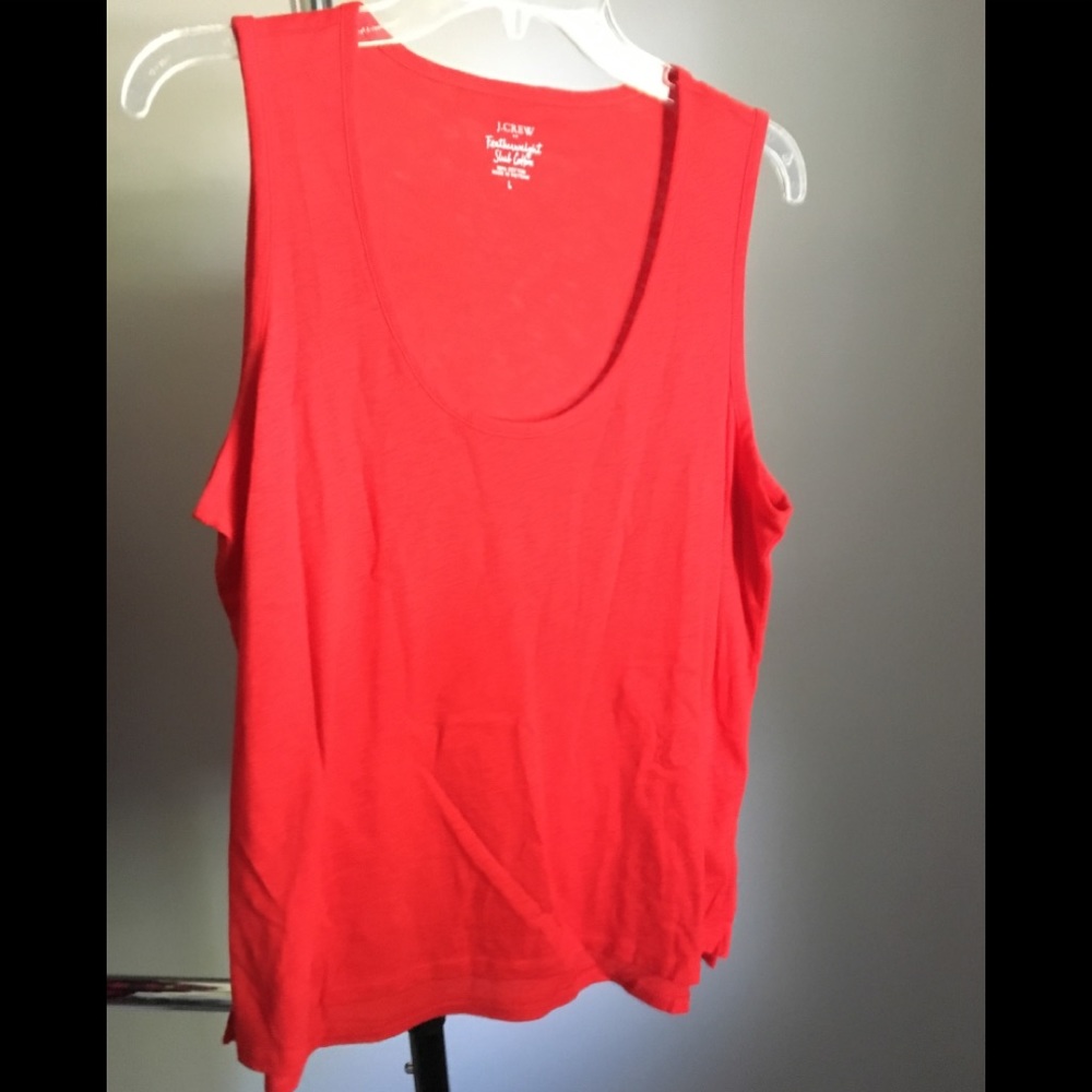 J Crew Featherweight Slub Tank NWOT L